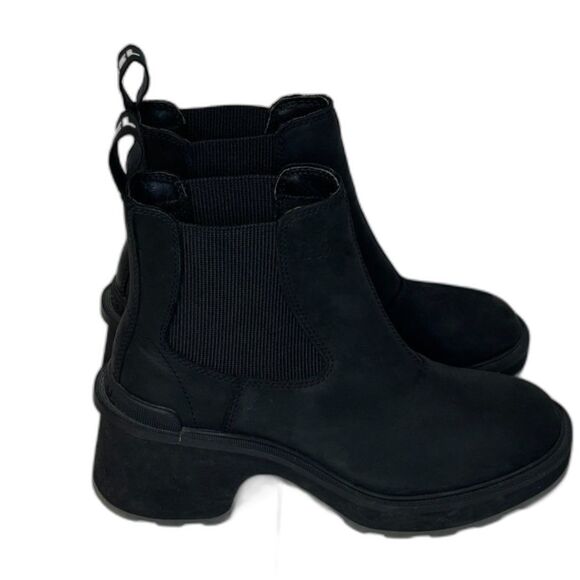 Sorel High Line Chelsea Heel Ankle Pull Tab Heel Boots Booties Women Designer - Picture 2 of 11